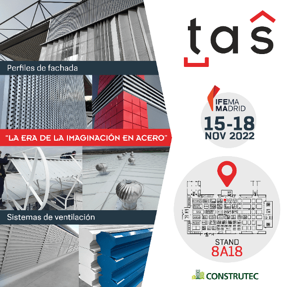 Cartel participación TAS en CONSTRUTEC 2022